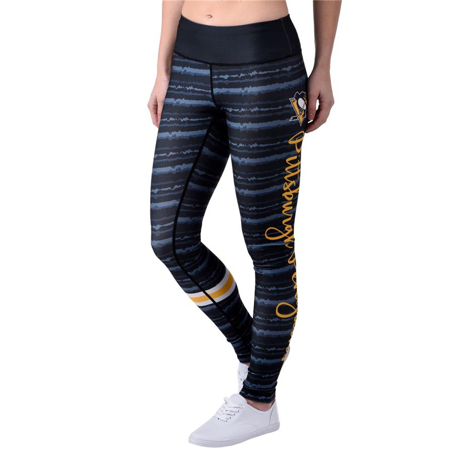 Pittsburgh Penguins Women's Script Print Leggings - Black
