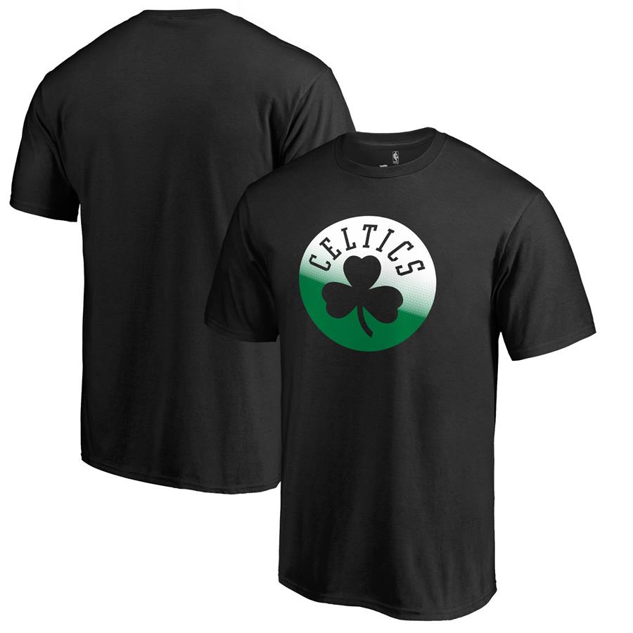 Boston Celtics Fanatics Branded Gradient Logo T-Shirt - Black