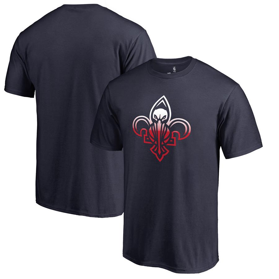 New Orleans Pelicans Fanatics Branded Gradient Logo T-Shirt - Navy