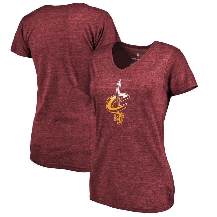 Cleveland Cavaliers Fanatics Branded Women's Gradient Logo Tri-Blend T-Shirt - Maroon