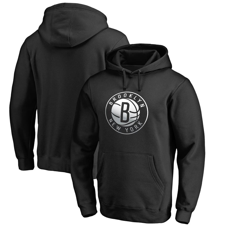 Brooklyn Nets Fanatics Branded Gradient Logo Pullover Hoodie - Black