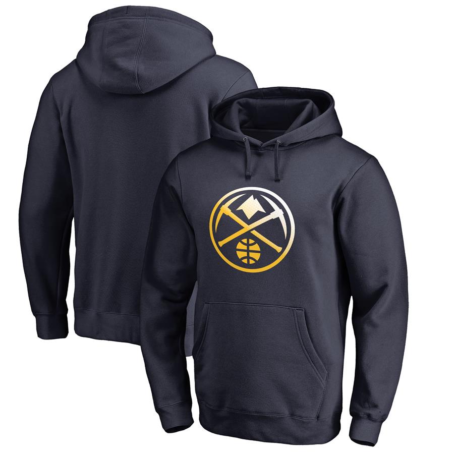 Denver Nuggets Fanatics Branded Gradient Logo Pullover Hoodie - Navy