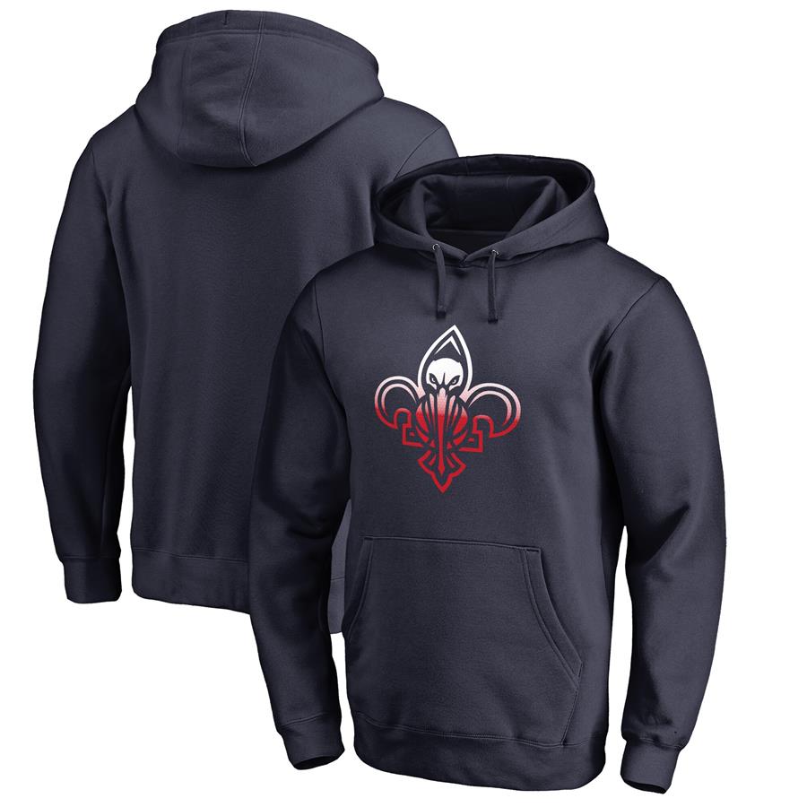 New Orleans Pelicans Fanatics Branded Gradient Logo Pullover Hoodie - Navy