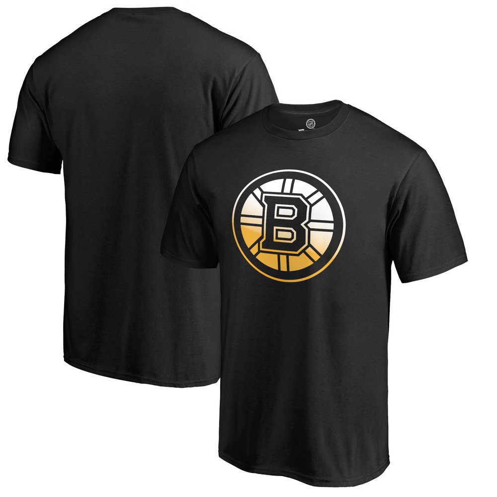 Boston Bruins Fanatics Branded Gradient Logo T-Shirt - Black