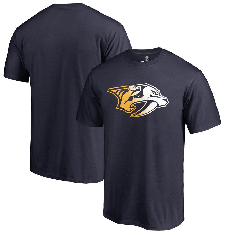 Nashville Predators Fanatics Branded Gradient Logo T-Shirt - Navy