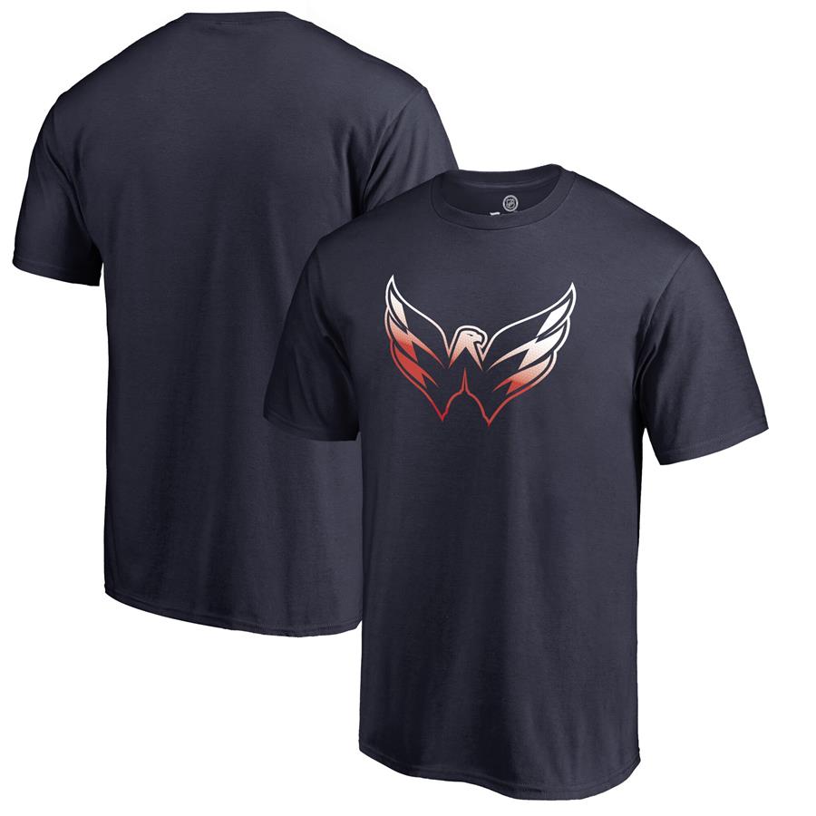 Washington Capitals Fanatics Branded Gradient Logo T-Shirt - Navy