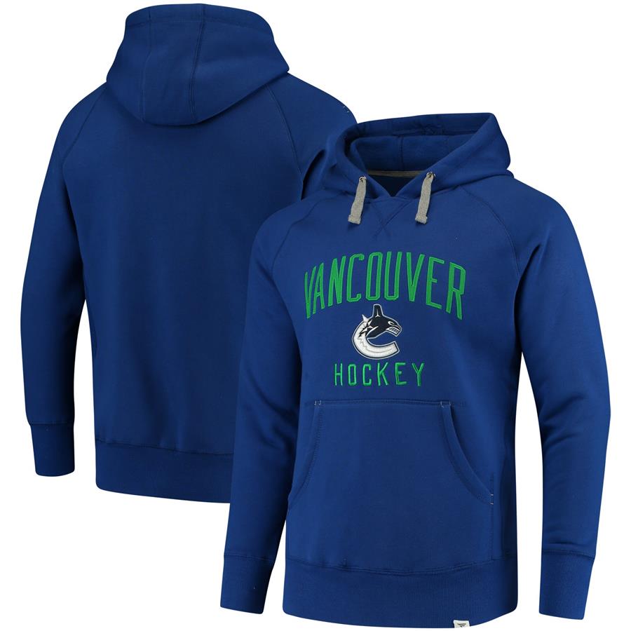 Vancouver Canucks Fanatics Branded Indestructible Pullover Hoodie - Blue