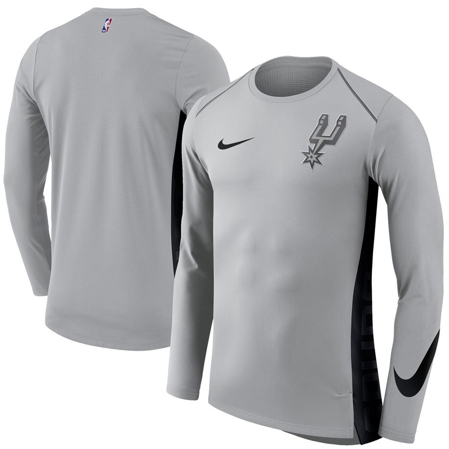 San Antonio Spurs Nike Elite Shooter Performance Long Sleeve T-Shirt - Silver