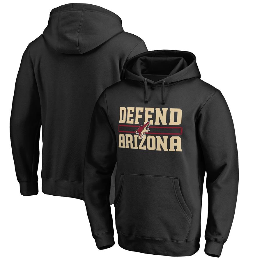 Arizona Coyotes Fanatics Branded Hometown Collection Defend Pullover Hoodie - Black