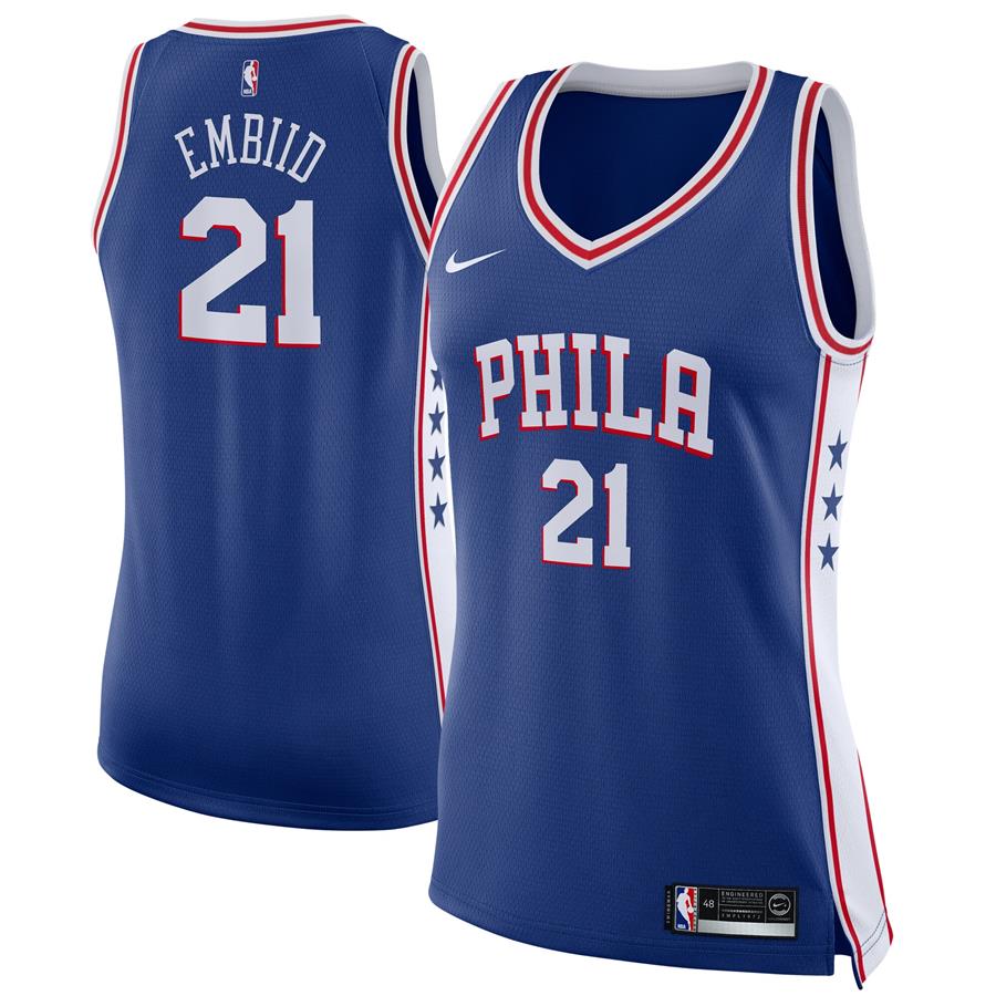 Joel Embiid Philadelphia 76ers Nike Women's Swingman Jersey Royal - Icon Edition