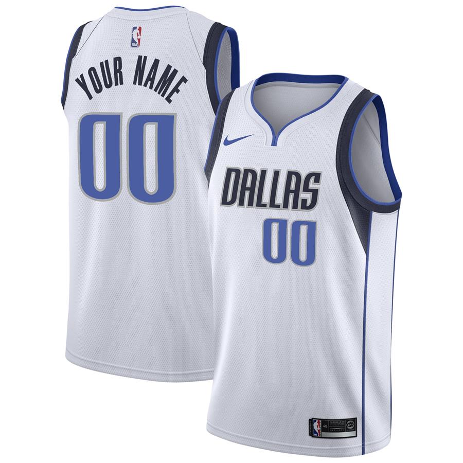 Dallas Mavericks Nike Custom Swingman Jersey White - Association Edition