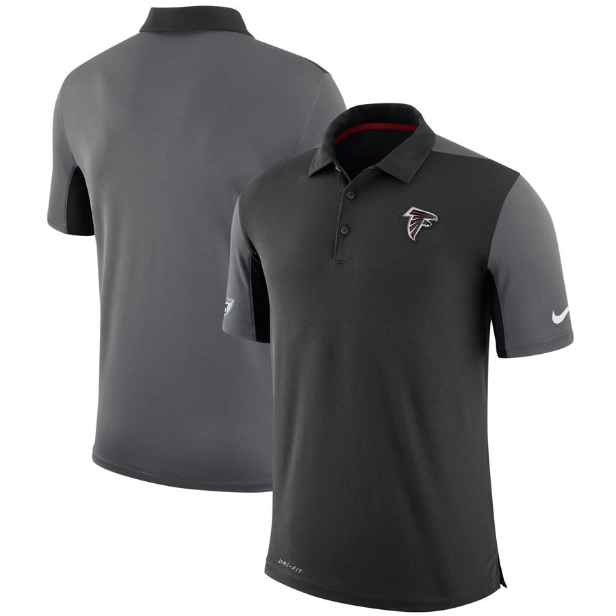 Atlanta Falcons Nike Sideline Team Issue Logo Performance Polo - Charcoal