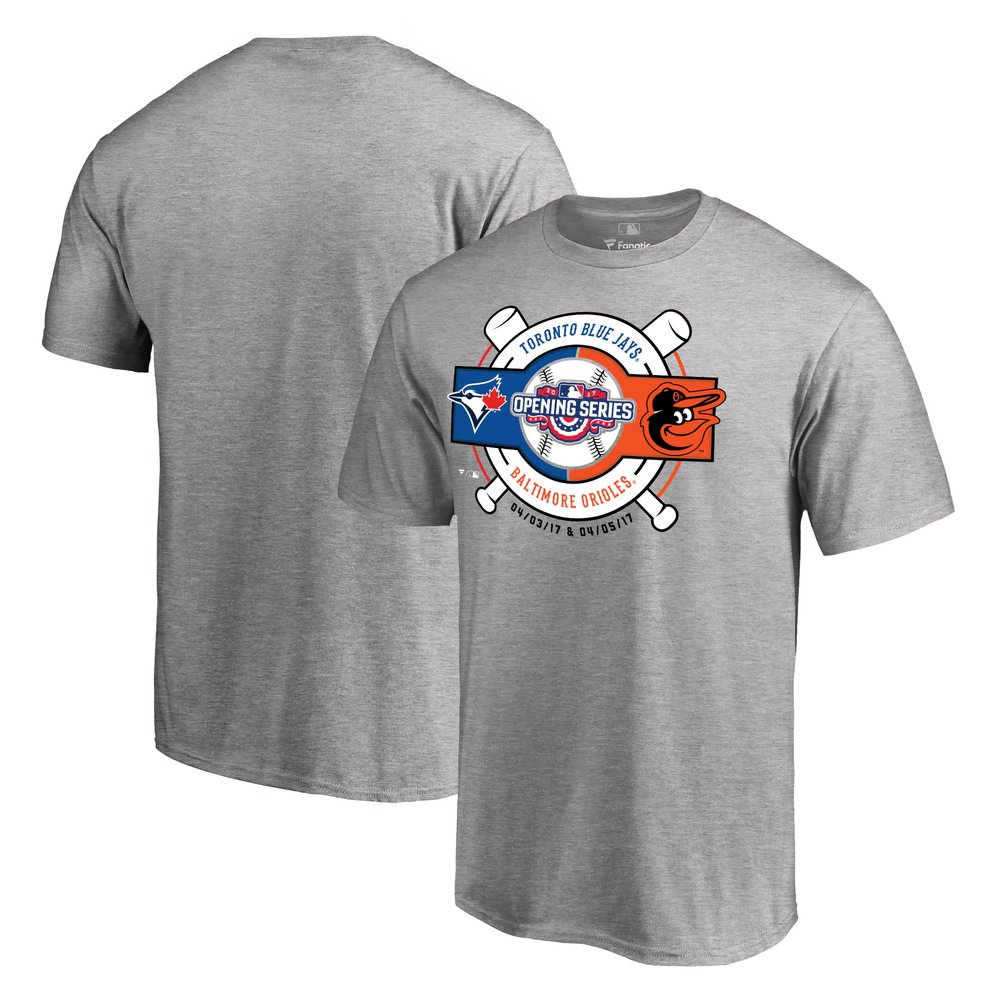 Toronto Blue Jays vs. Baltimore Orioles Fanatics Branded 2017 Opening Series T-Shirt - Heather Gray