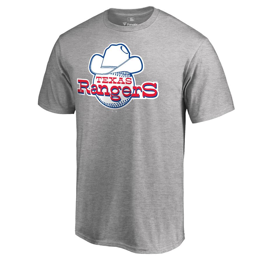 Texas Rangers Fanatics Branded Cooperstown Collection Forbes T-Shirt - Ash