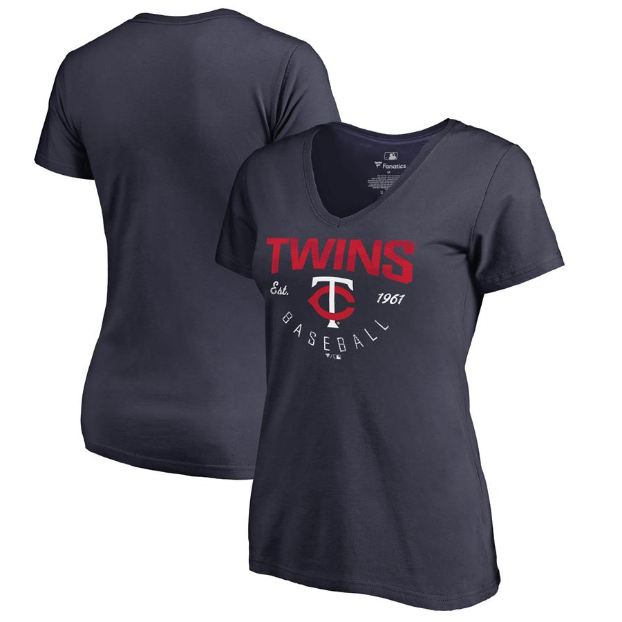 Женская футболка Minnesota Twins Fanatics Branded Live For It (тёмно-синий)