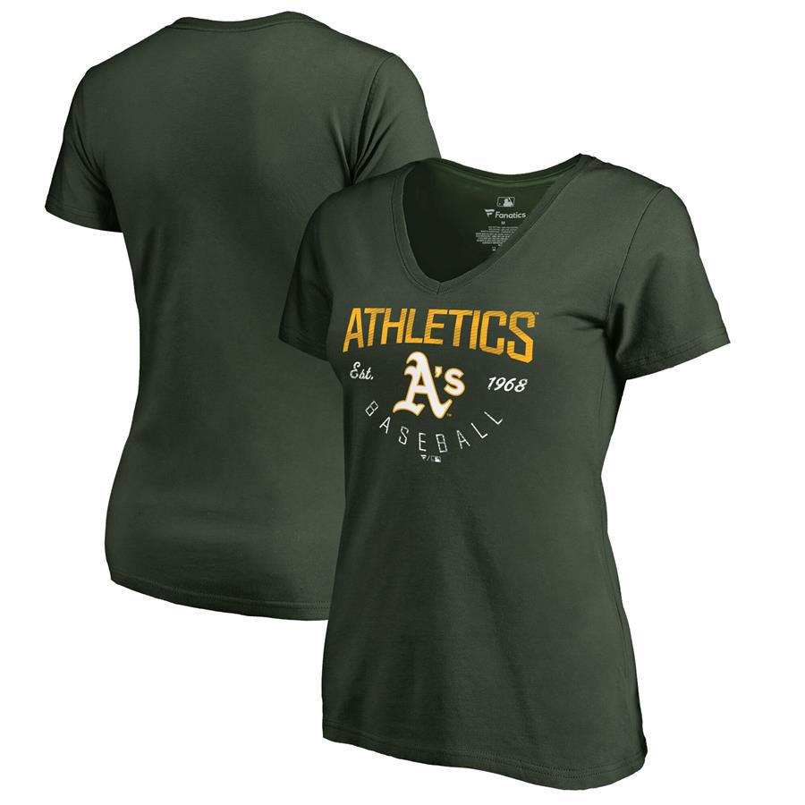 Женская футболка Oakland Athletics Fanatics Branded Live For It (зелёный)