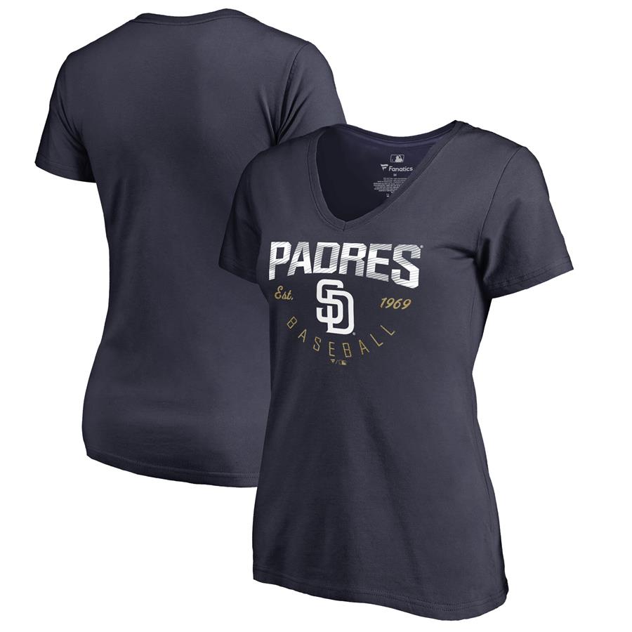 San Diego Padres Fanatics Branded Women's Live For It T-Shirt - Navy