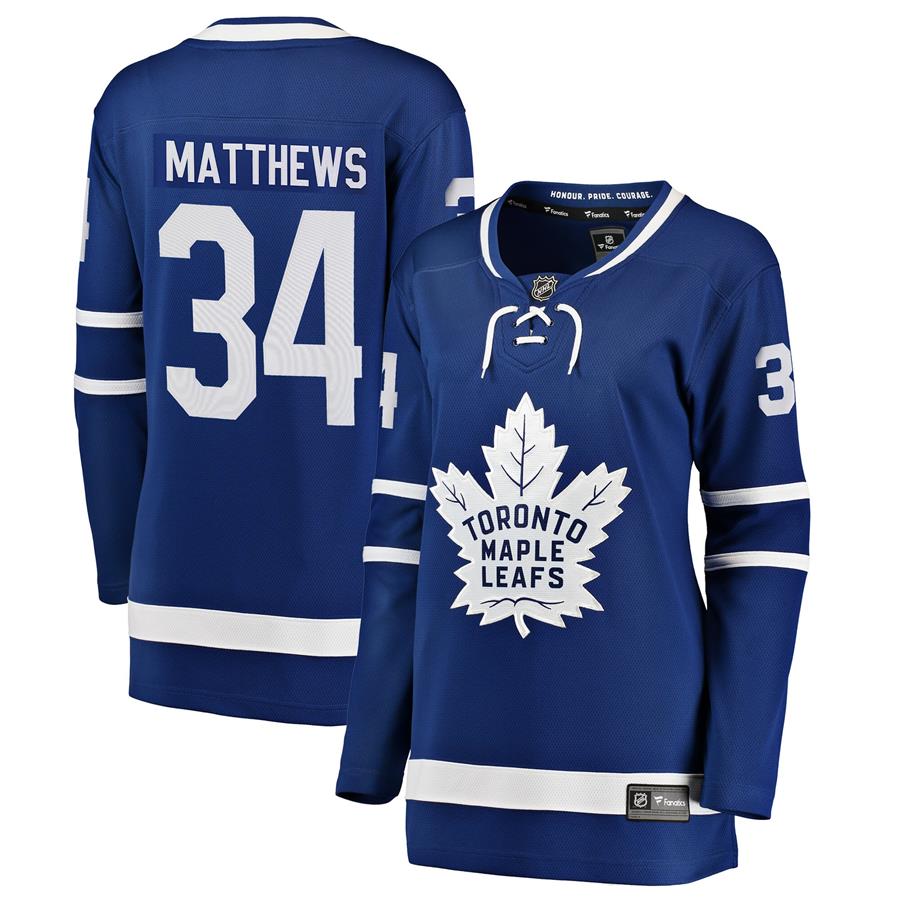Auston Matthews Toronto Maple Leafs Fanatics Branded Women's Home Breakaway Player Jersey - Royal