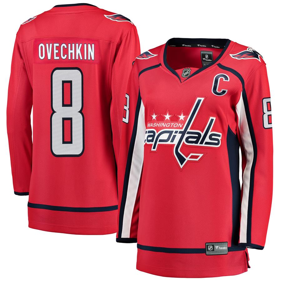 Alexander Ovechkin Washington Capitals Fanatics Branded Women's Home Breakaway Player Jersey - Red