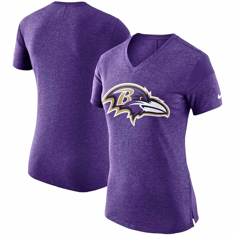 Baltimore Ravens Nike Women's Fan V-Neck T-Shirt - Heathered Purple