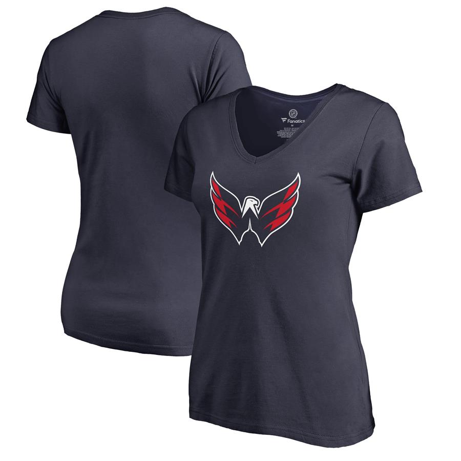 Washington Capitals Fanatics Branded Women's Primary Logo T-Shirt - Navy