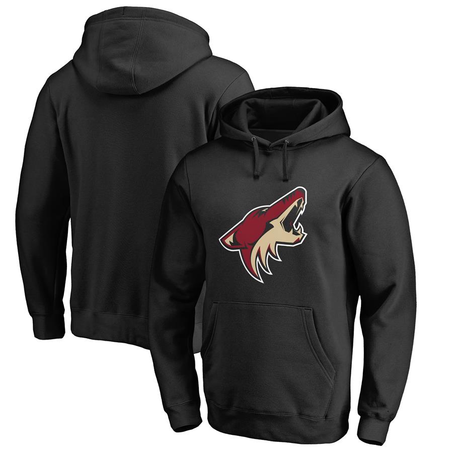 Arizona Coyotes Fanatics Branded Primary Logo Pullover Hoodie - Black