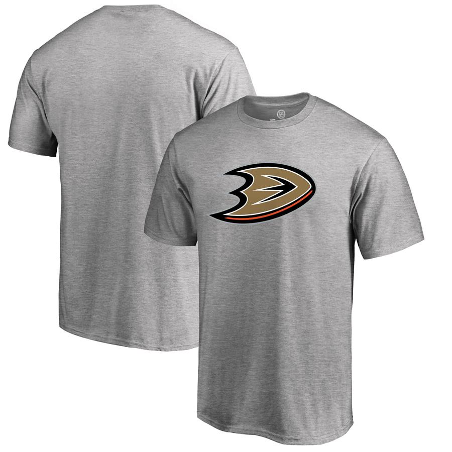 Anaheim Ducks Fanatics Branded Primary Logo T-Shirt - Ash