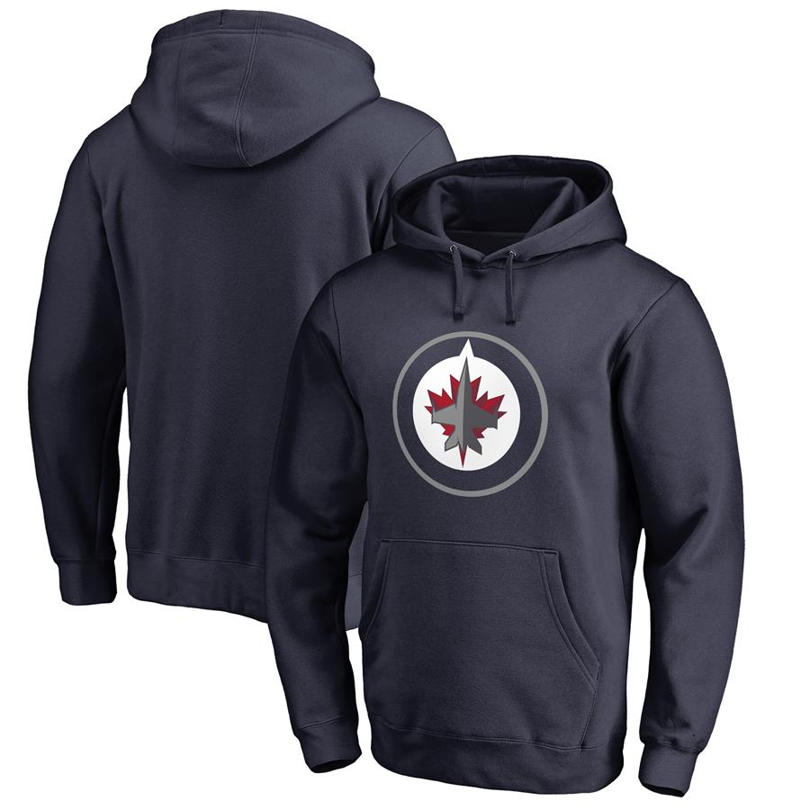 Winnipeg Jets Fanatics Branded Primary Logo Pullover Hoodie - Navy