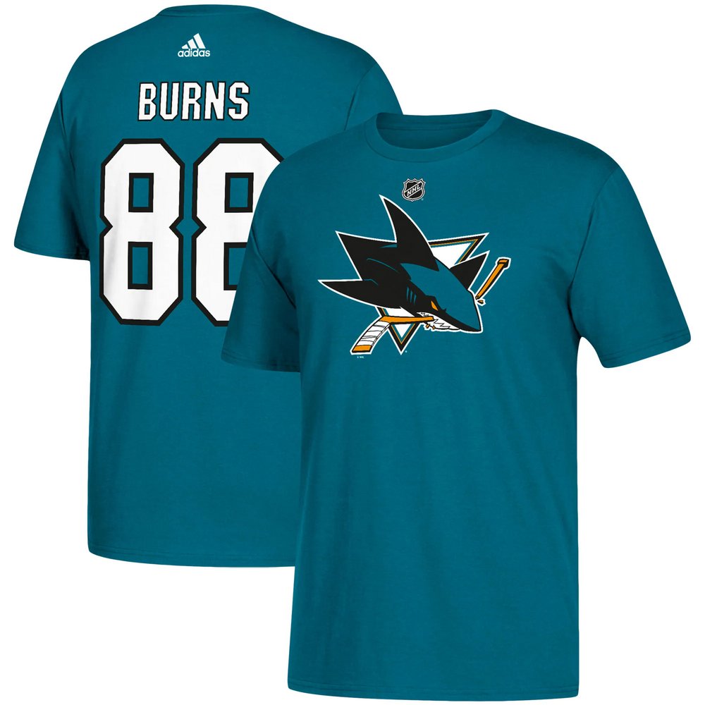 Brent Burns San Jose Sharks adidas Name & Number T-Shirt - Teal