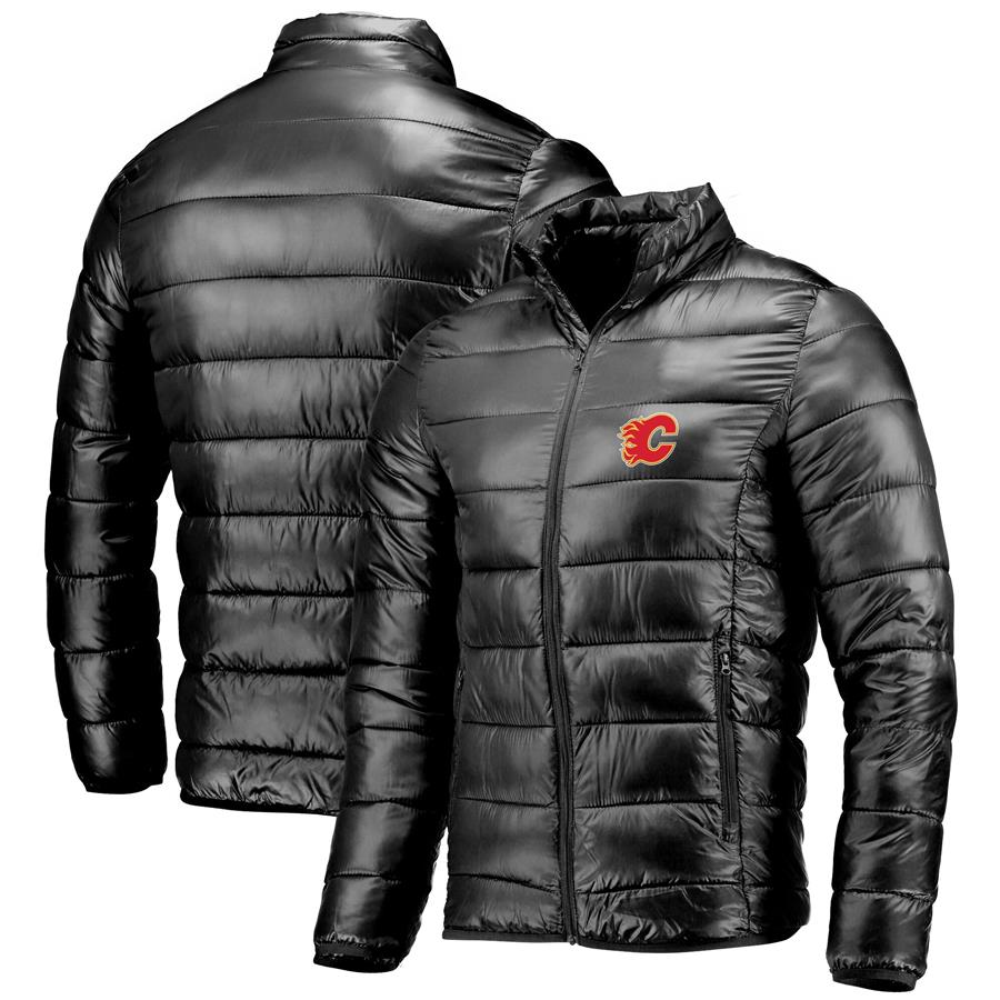 Calgary Flames Fanatics Branded Polyester Puffer Jacket - Black