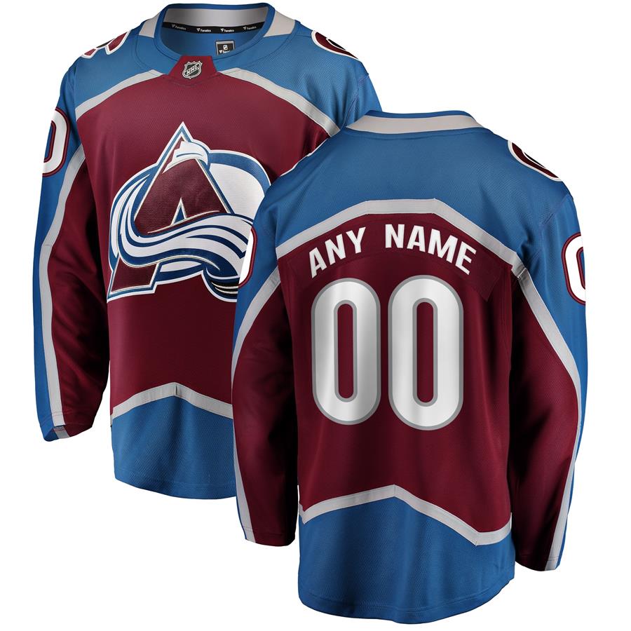 Джерси Colorado Avalanche Fanatics Branded Home Breakaway Custom (бордовый)
