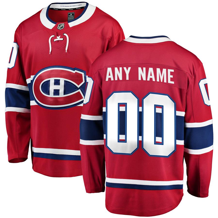 Джерси Montreal Canadiens Fanatics Branded Home Breakaway Custom (красный)