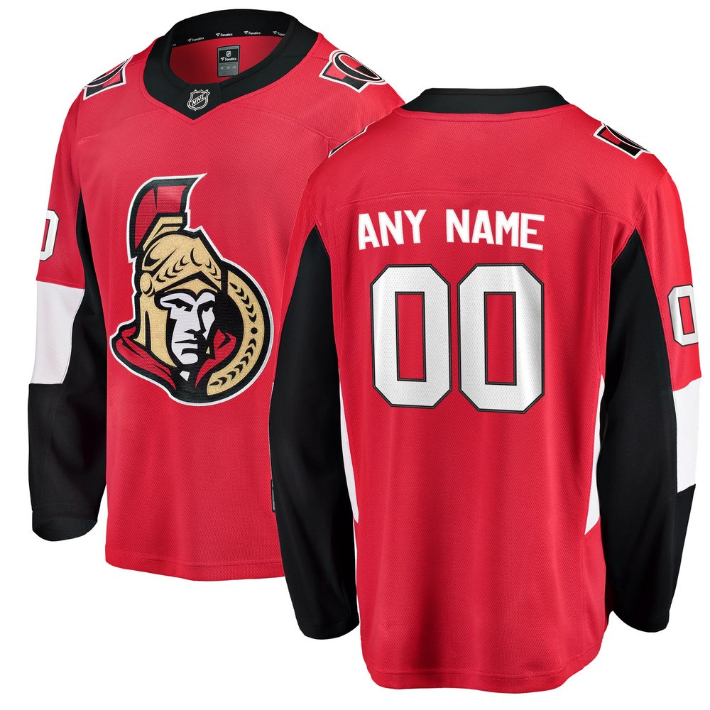 Ottawa Senators Fanatics Branded Home Breakaway Custom Jersey - Red