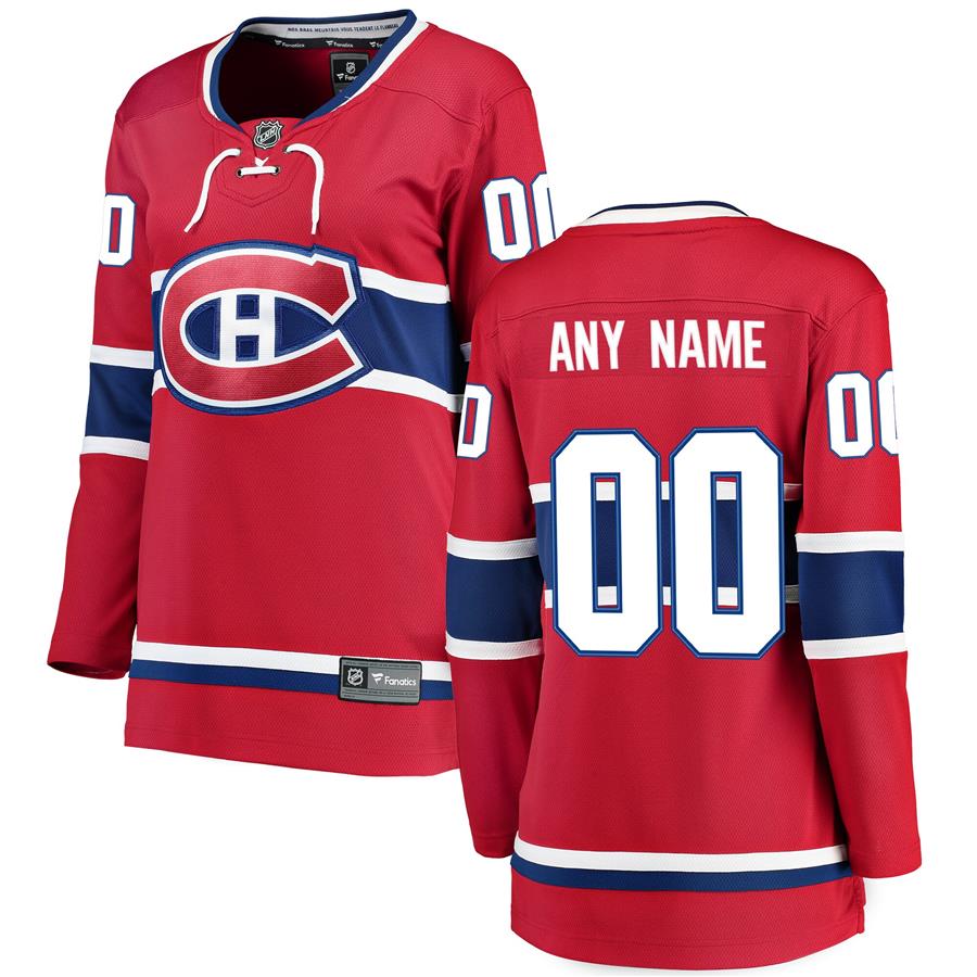 Женское джерси Montreal Canadiens Fanatics Branded Home Breakaway Custom (красный)