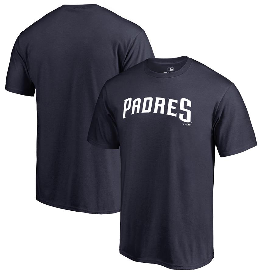 San Diego Padres Fanatics Branded Team Wordmark T-Shirt - Navy