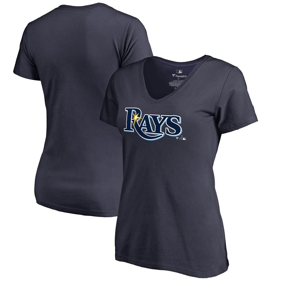 Женская футболка Tampa Bay Rays Fanatics Branded Team Wordmark (тёмно-синий)