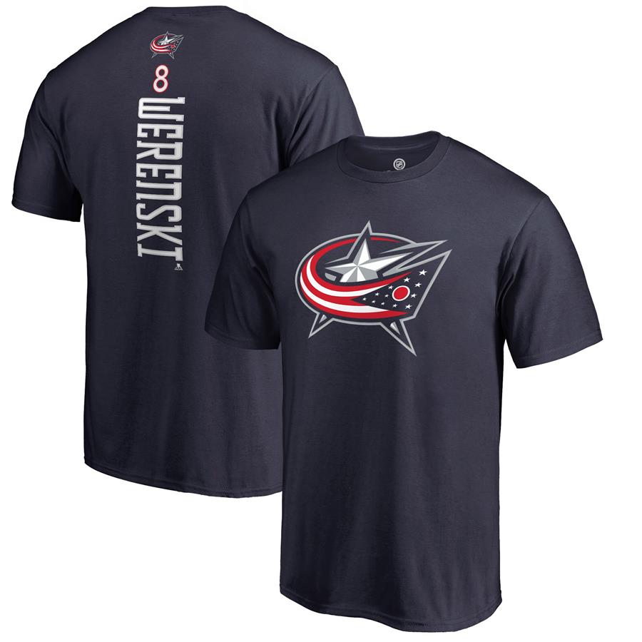 Zach Werenski Columbus Blue Jackets Fanatics Branded Backer T-Shirt - Navy