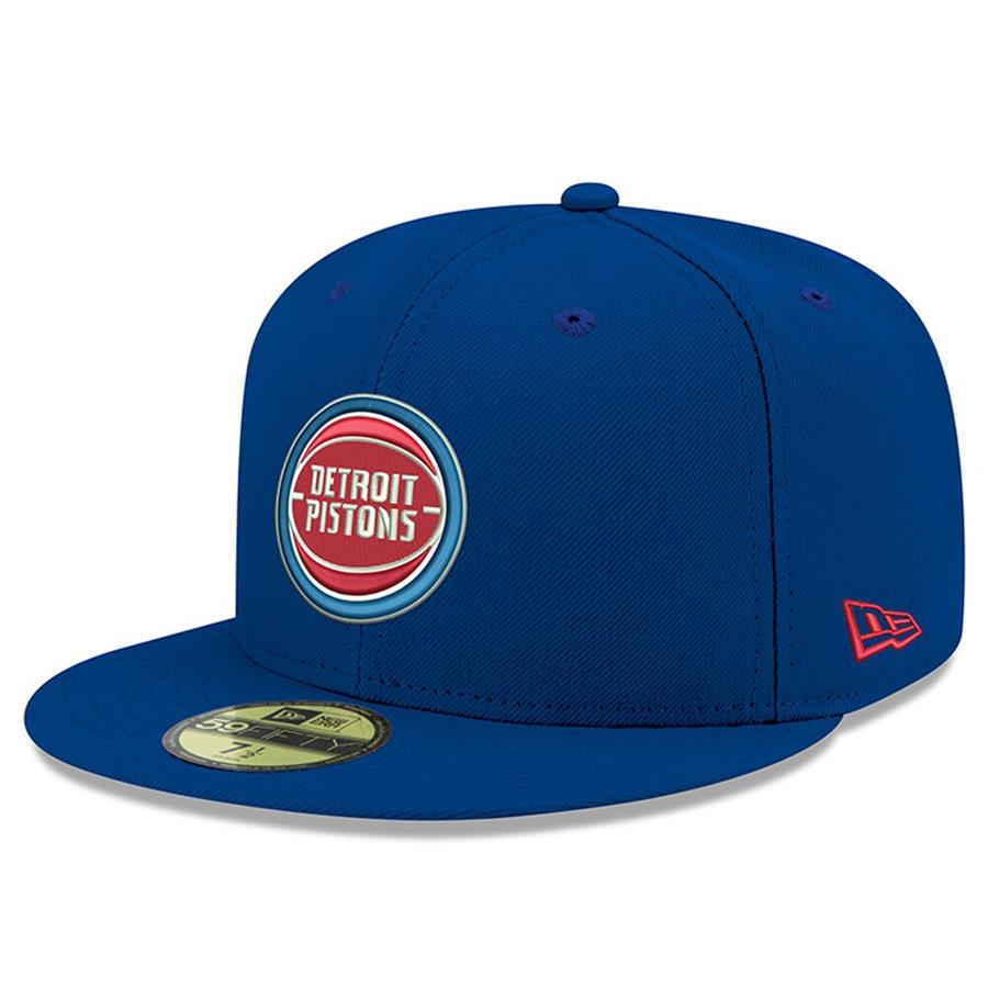 Кепка Detroit Pistons New Era Official Team Color 59FIFTY Fitted (синий)