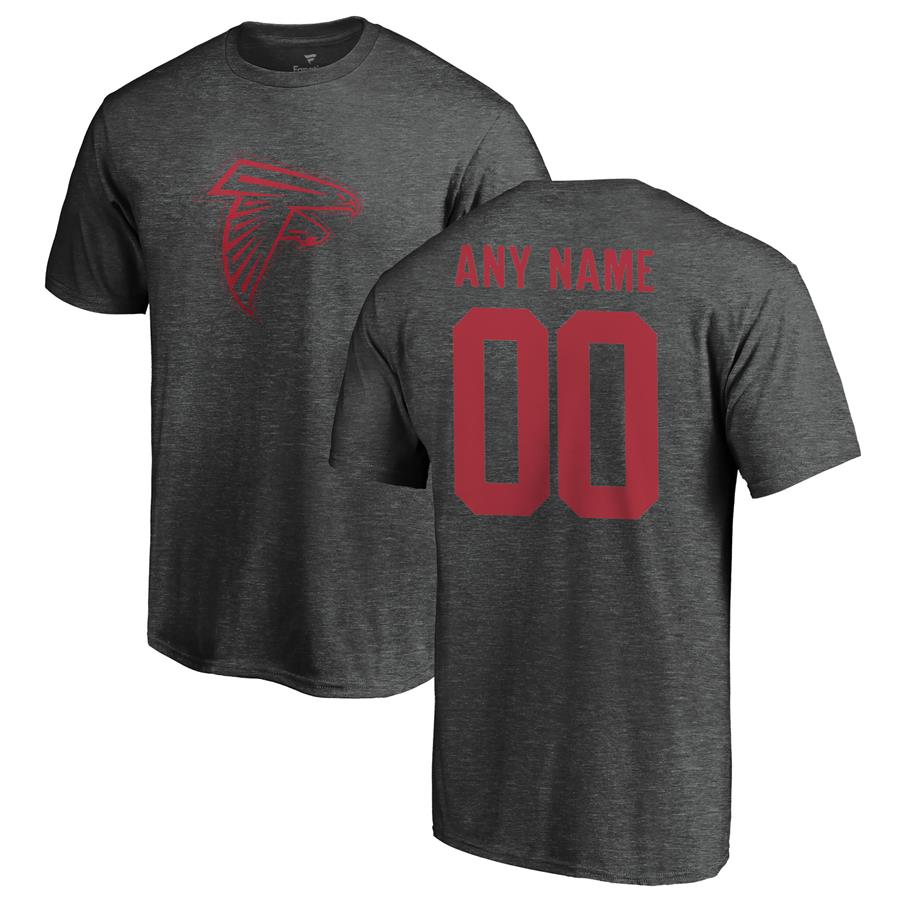 Atlanta Falcons NFL Pro Line by Fanatics Branded Personalized One Color T-Shirt - Ash