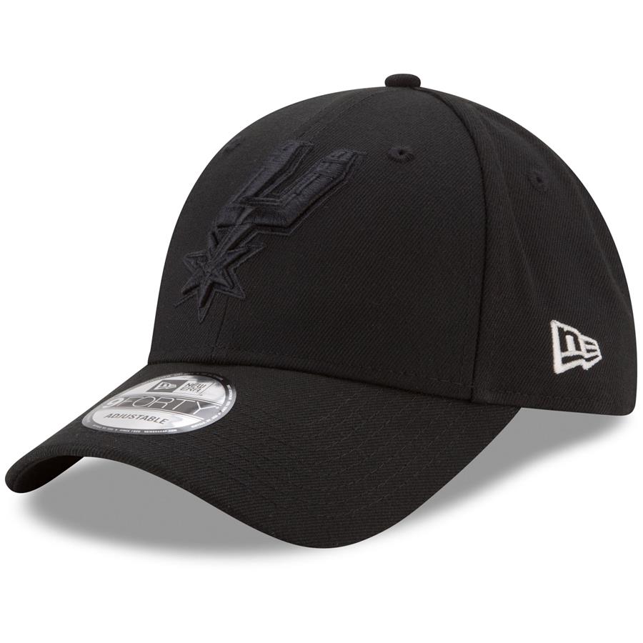 San Antonio Spurs New Era 9FORTY Adjustable Hat - Black