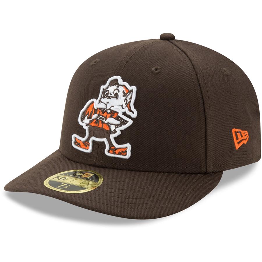 Cleveland Browns New Era Brownie Omaha Throwback Low Profile 59FIFTY Fitted Hat - Brown