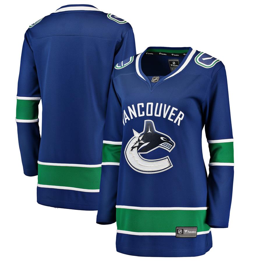 Vancouver Canucks Fanatics Branded Women's Breakaway Home Jersey - Blue