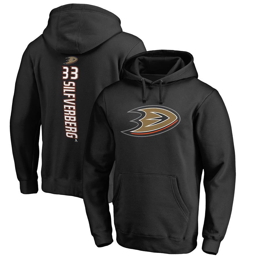 Jakob Silfverberg Anaheim Ducks Fanatics Branded Backer Pullover Hoodie - Black
