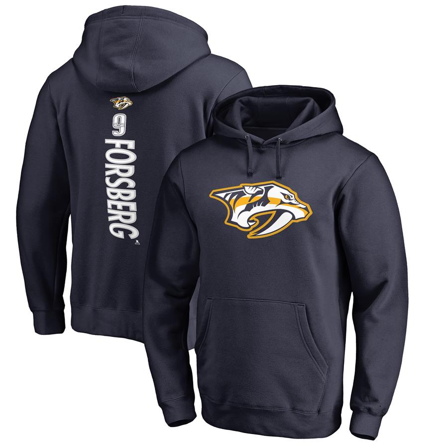 Filip Forsberg Nashville Predators Fanatics Branded Backer Pullover Hoodie - Navy