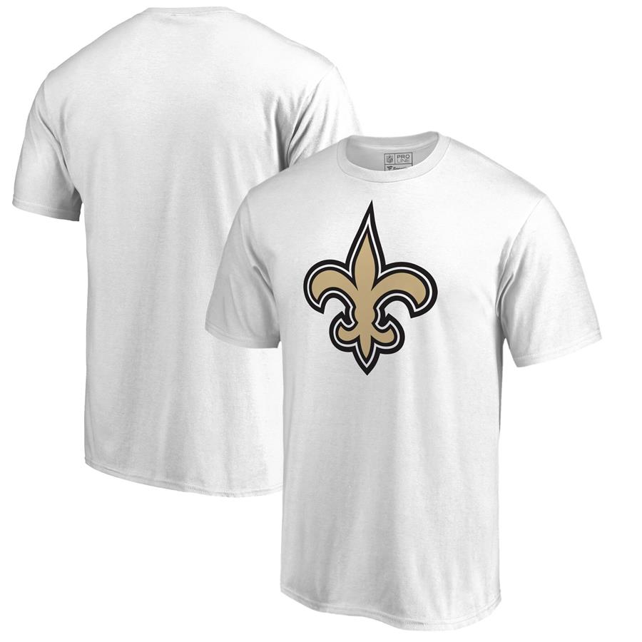 New Orleans Saints NFL Pro Line by Fanatics Branded Primary Logo T-Shirt - White