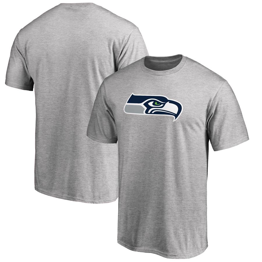 Seattle Seahawks NFL Pro Line by Fanatics Branded Primary Logo T-Shirt - Heathered Gray