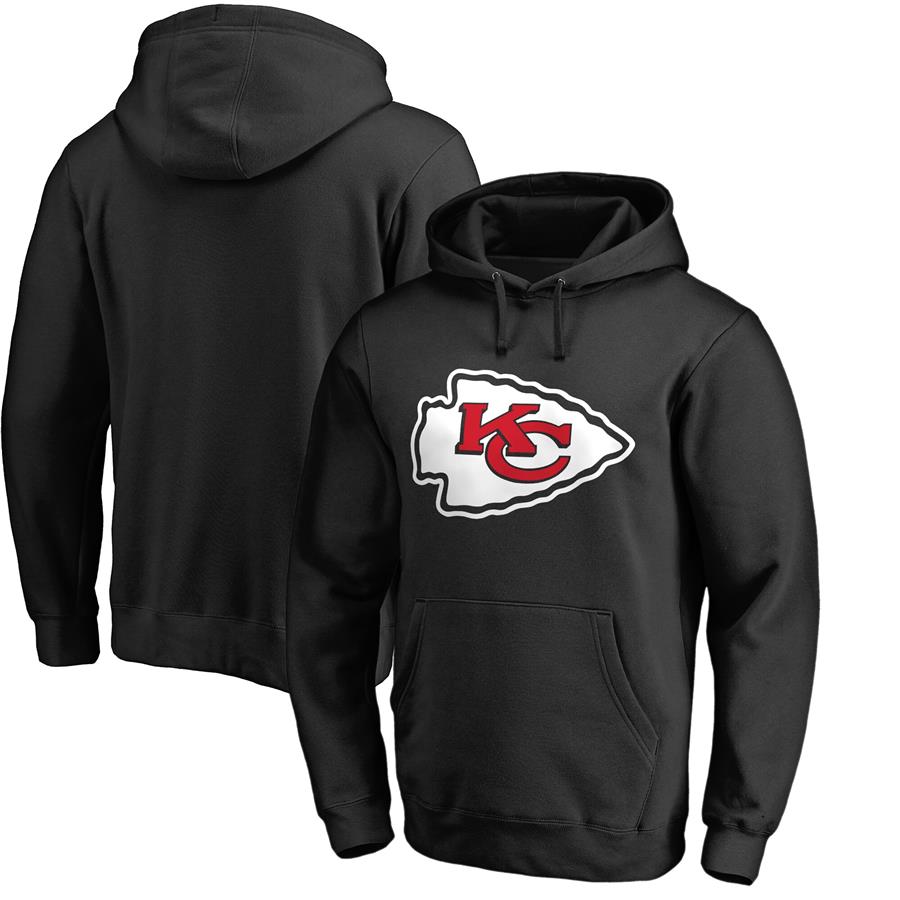 Kansas City Chiefs NFL Pro Line by Fanatics Branded Primary Logo II Pullover Hoodie - Black