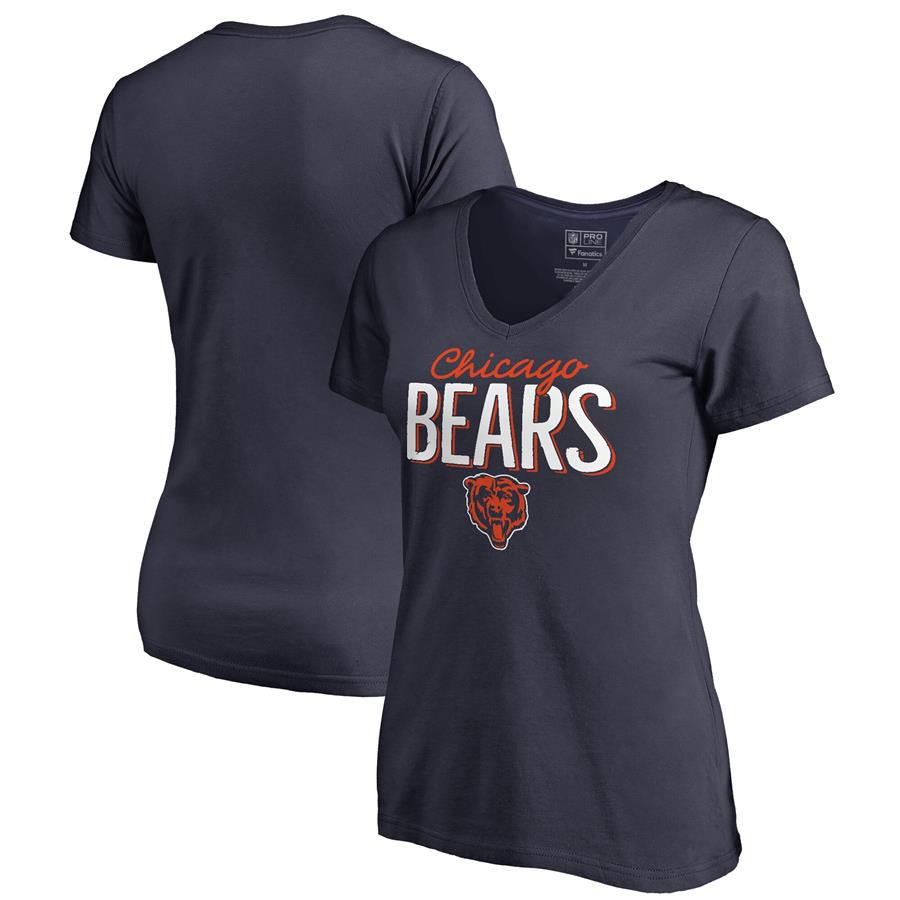 Chicago Bears NFL Pro Line by Fanatics Branded Women's Nostalgia T-Shirt - Navy