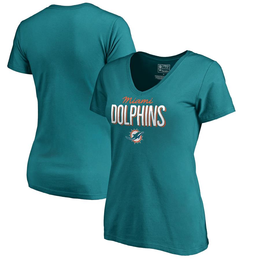 Женская футболка Miami Dolphins NFL Pro Line by Fanatics Branded Nostalgia (бирюзовый)