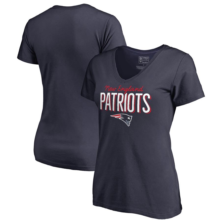 New England Patriots NFL Pro Line by Fanatics Branded Women's Nostalgia T-Shirt - Navy